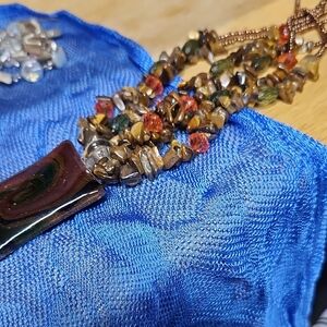 Artisan Earth-Tone Beaded Necklace